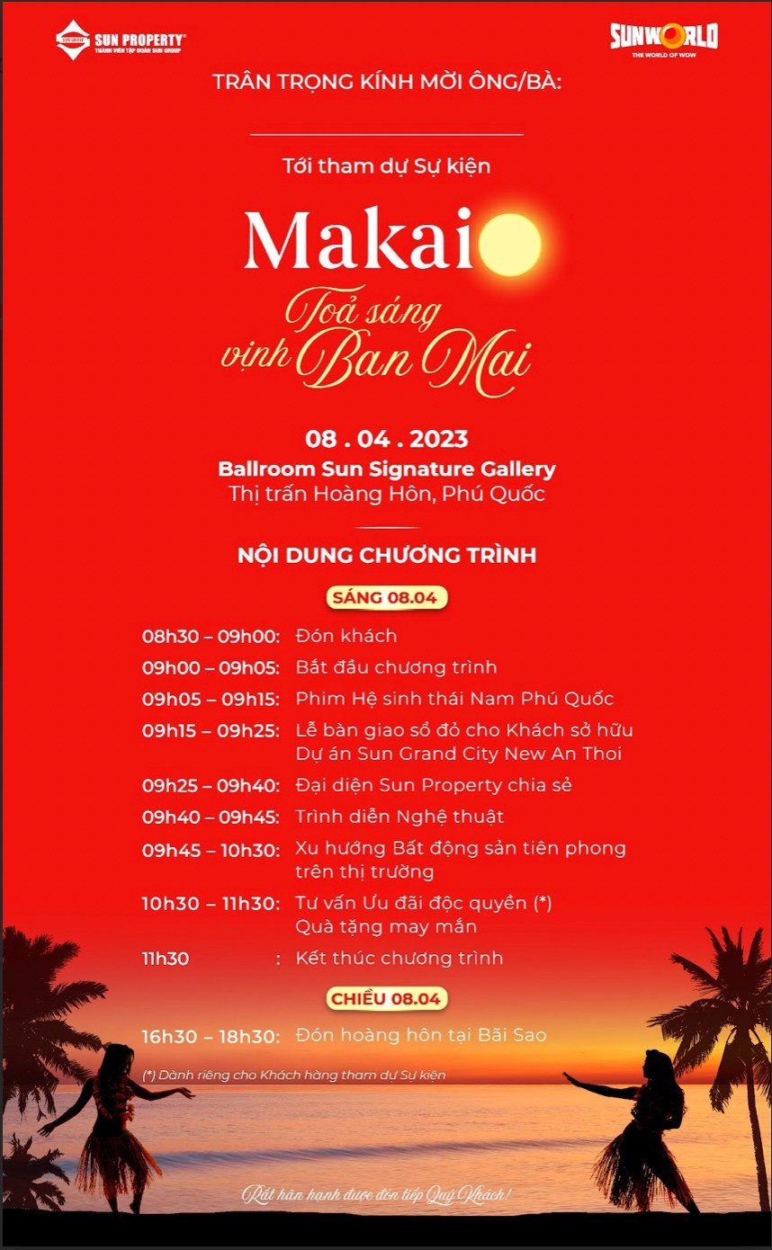 Sự kiện Makaio – Tỏa sáng vịnh Ban Mai ngày 08/04/2023 2