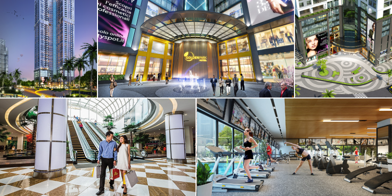 Không gian sống hiện đại với căn 3 phòng ngủ dự án Golden Park