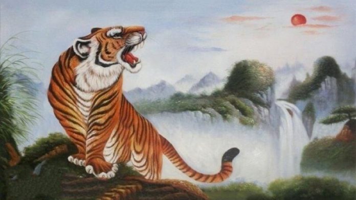 tranh-ho Tranh hổ không nên treo trong nhà