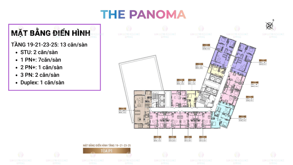 Mặt bằng tòa The Panoma 1 - Sun Cosmo Residence Da Nang 5