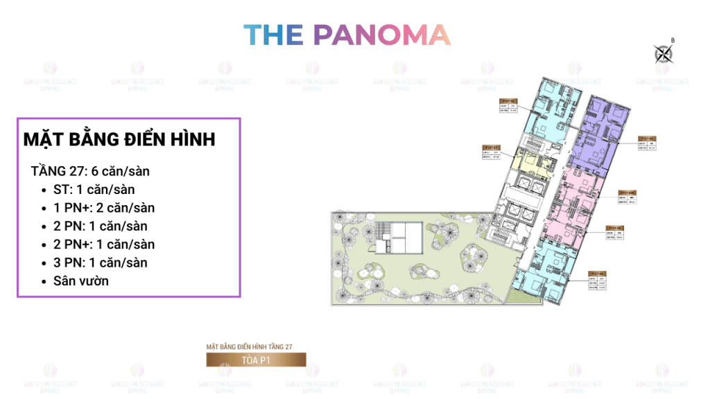 Mặt bằng tòa The Panoma 1 - Sun Cosmo Residence Da Nang 7