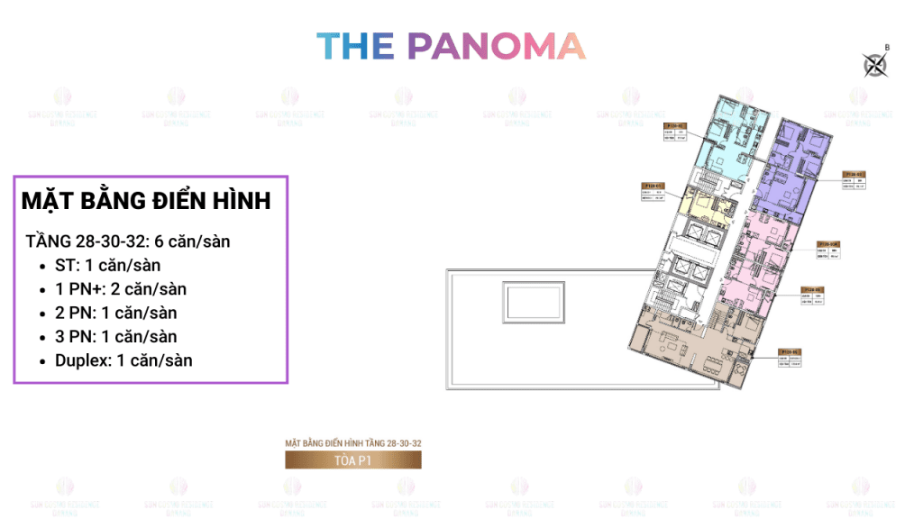 Mặt bằng tòa The Panoma 1 - Sun Cosmo Residence Da Nang 8