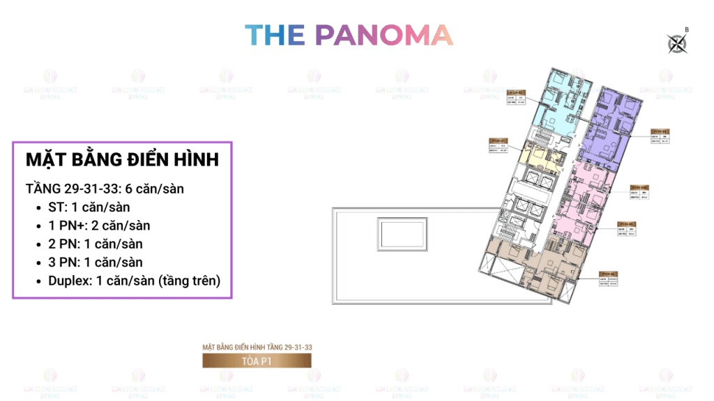 Mặt bằng tòa The Panoma 1 - Sun Cosmo Residence Da Nang 9